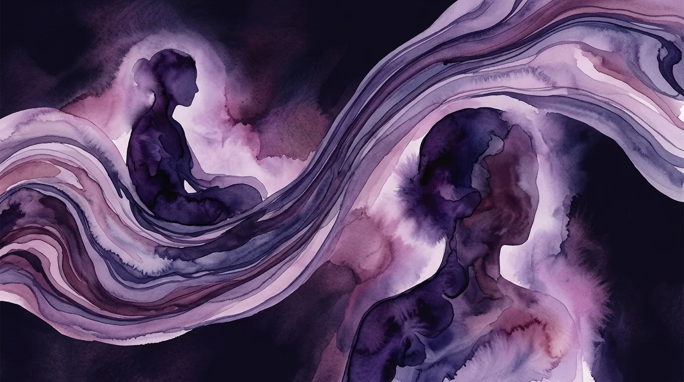 Abstract artwork of tide and wave forms representing attachment patterns